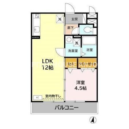 セジュール一ツ木（107） 間取り図画像