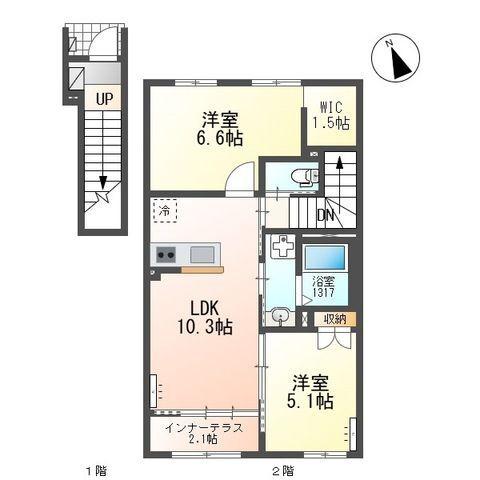 ウィルヴィレッジ　弐番館（203） 間取り図画像
