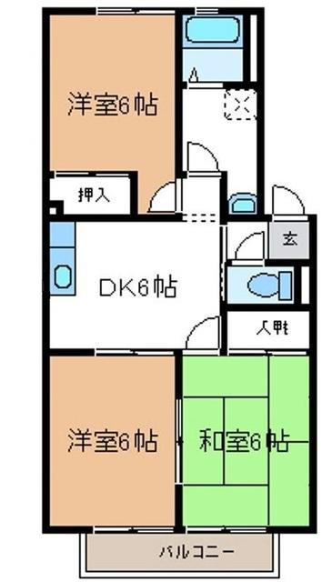 サニーコート今川　B棟(V)（201） 間取り図画像