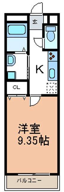 アンプルール リーブル KOIKEⅡB（103） 間取り図画像