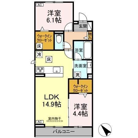 ノヴァーリス恵（101） 間取り図画像