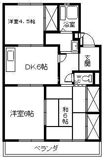 キャッスルハイツ西尾（2-B） 間取り図画像