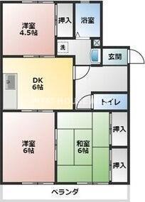 キャッスルハイツ西尾（1-A） 間取り図画像