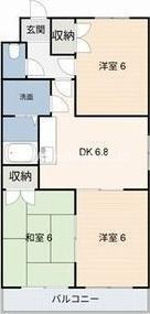 クレールナガタ（401） 間取り図画像