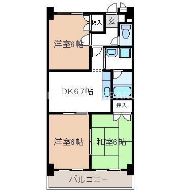 クレールナガタ（405） 間取り図画像