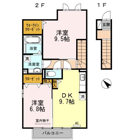 Ｄ−ＳＱＵＡＲＥ（205） 間取り図画像