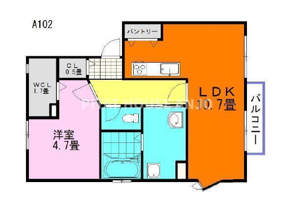 アメニティー住吉Ａ（102） 間取り図画像