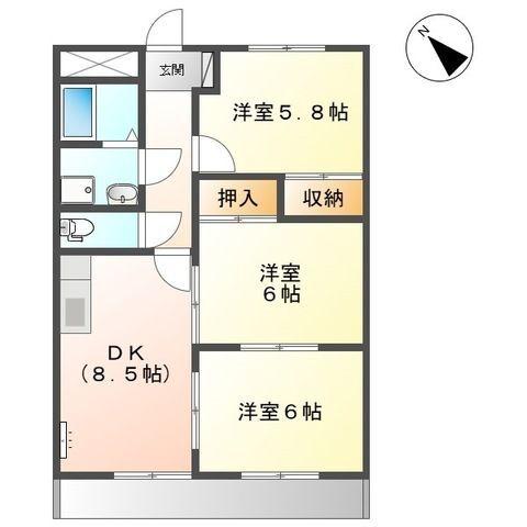 エルハイム宇頭（103） 間取り図画像