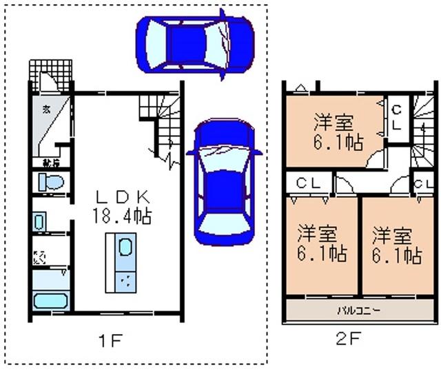 CASITA芳川（F） 間取り図画像