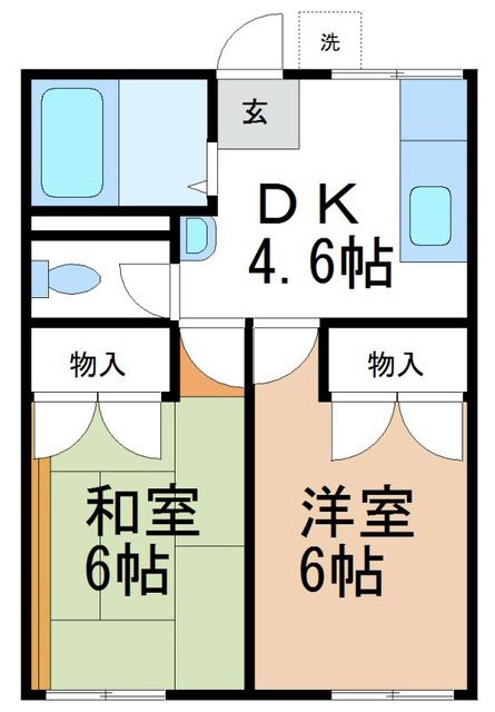 シャトレ住吉（102） 間取り図画像