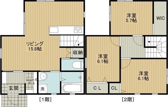 CASITA芳川（D） 間取り図画像