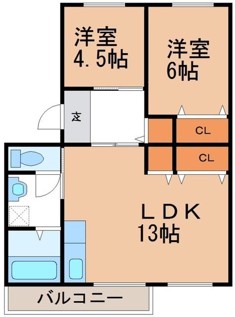 パストラル板倉　Ａ（203） 間取り図画像