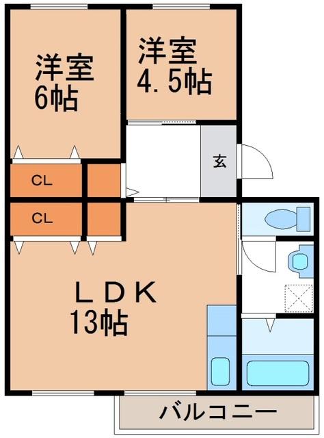 パストラル板倉　Ａ（105） 間取り図画像