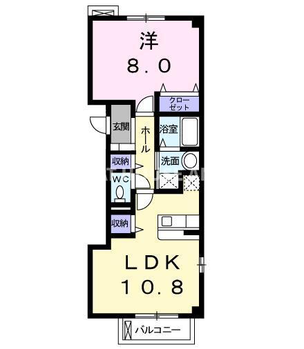 アルカンシエルⅢ（201） 間取り図画像
