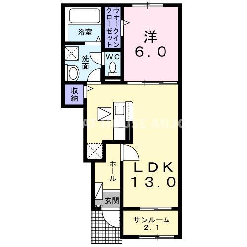 コスモ吉良Ⅱ（103） 間取り図画像