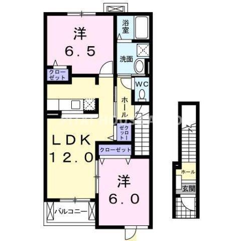 インペリアルＢ（202） 間取り図画像