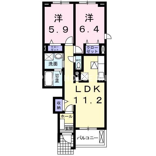 サンレミ・国森Ｂ（105） 間取り図画像
