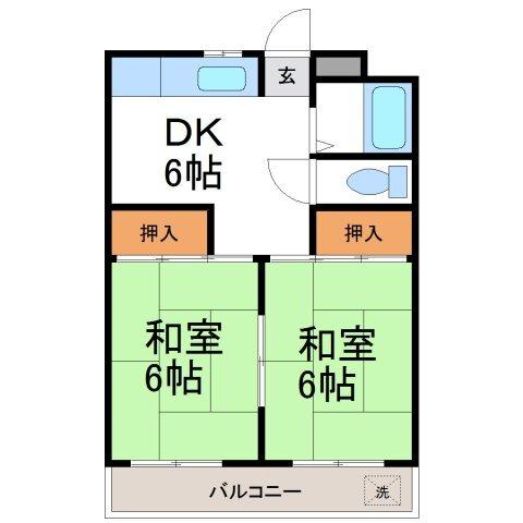 グリーンハウス（202） 間取り図画像