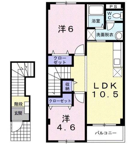 ドミール赤松（202） 間取り図画像