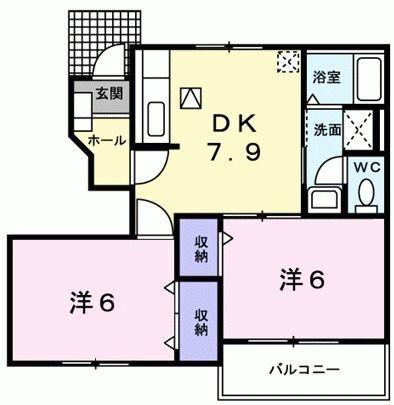 タウン樹Ｂ（102） 間取り図画像
