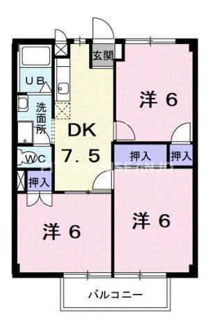 サンライズ芳川（105） 間取り図画像
