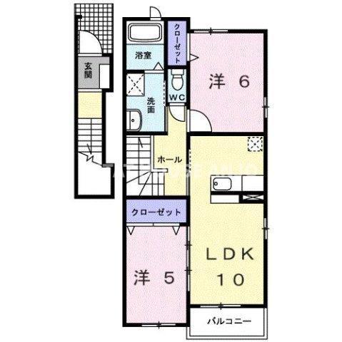 エバーグリーン（201） 間取り図画像