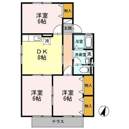 ぷらっとＭＩＹＵＫＩ　E（102） 間取り図画像