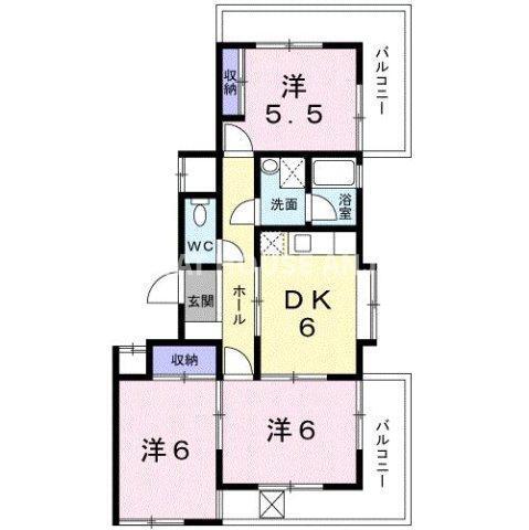 ロイヤルタウン（2F-C） 間取り図画像