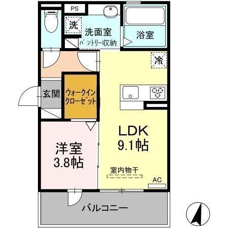 Mille Mercis（ミルメルシー）（201） 間取り図画像
