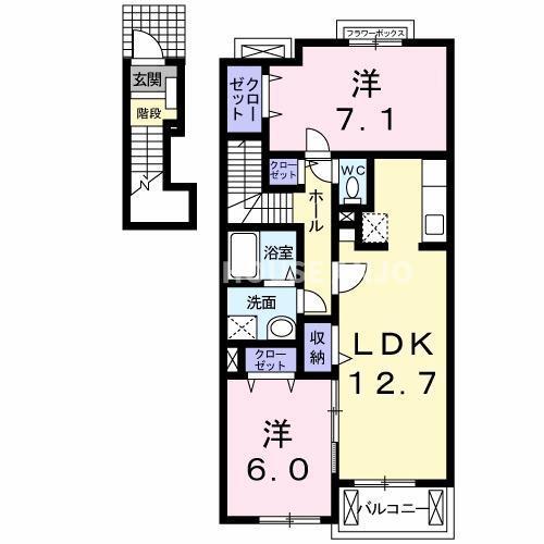 サングレイス（203） 間取り図画像