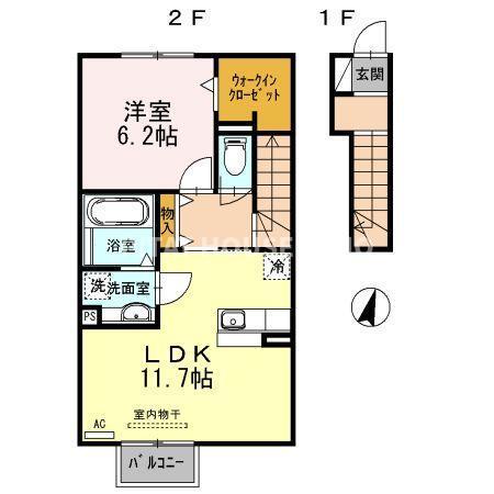 プランドール鳴尾（203） 間取り図画像