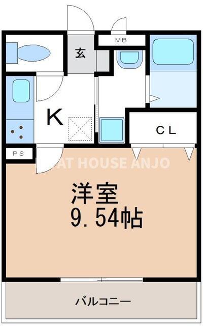 アンプルール リーブル チアフル A（102） 間取り図画像