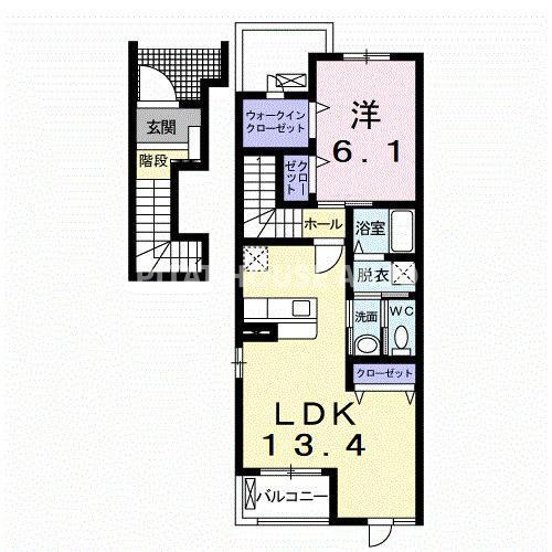 プラ−ジュ　サントゥールⅡ（201） 間取り図画像