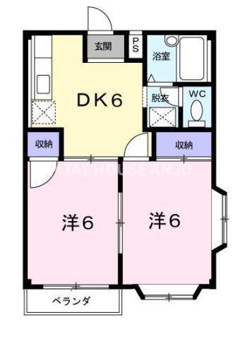 グリーンハイツ雅Ａ（201） 間取り図画像
