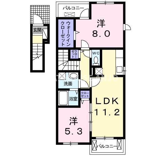 ハイツリー・バイオレット（201） 間取り図画像