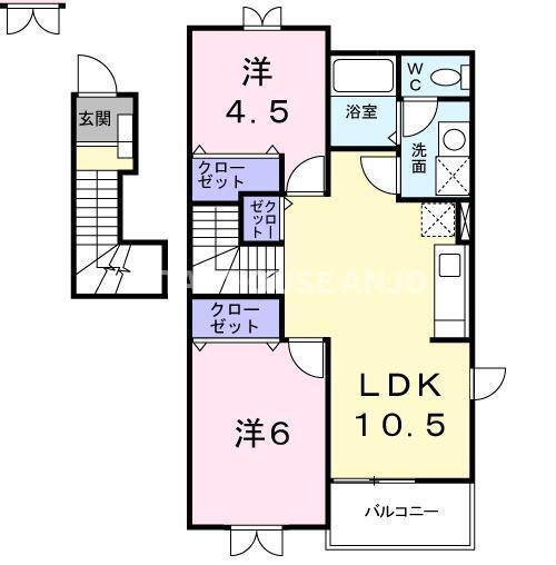 カスミハイツ（201） 間取り図画像