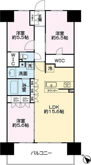 レーベン三河安城REPRENT（13階部分） 間取り図画像