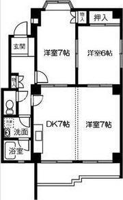 セントラルハイツ（302） 間取り図画像