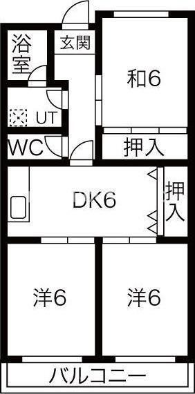 リプルイワツキ（203） 間取り図画像