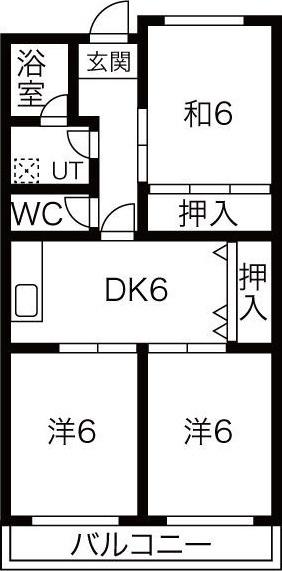 リプルイワツキ（202） 間取り図画像