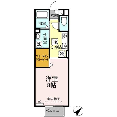 セジュール福地（105） 間取り図画像
