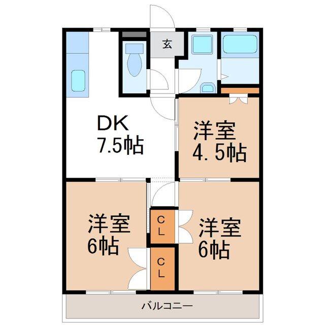 マンション浅井（405） 間取り図画像