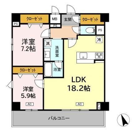 ヴィラ トルチュ東刈谷（503） 間取り図画像