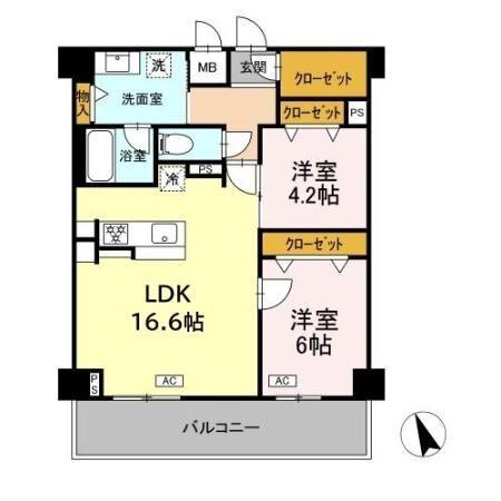 ヴィラ トルチュ東刈谷（502） 間取り図画像