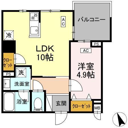 ヴィラ トルチュ東刈谷（407） 間取り図画像