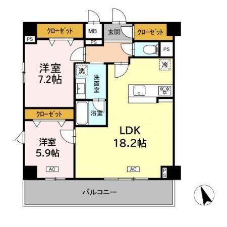 ヴィラ トルチュ東刈谷（403） 間取り図画像