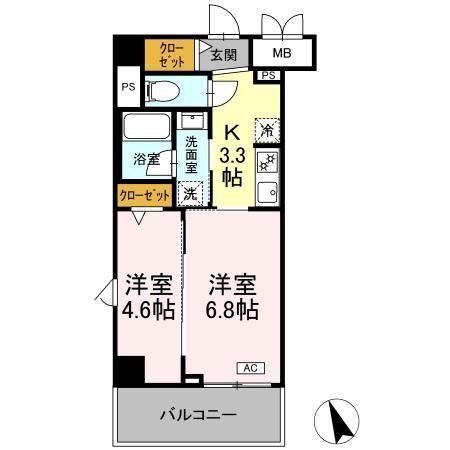 ヴィラ トルチュ東刈谷（206） 間取り図画像