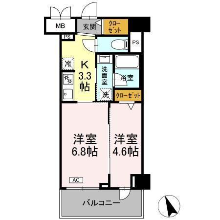ヴィラ トルチュ東刈谷（205） 間取り図画像