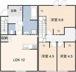 ハーモニー・ホームズ安城B棟（B） 間取り図画像