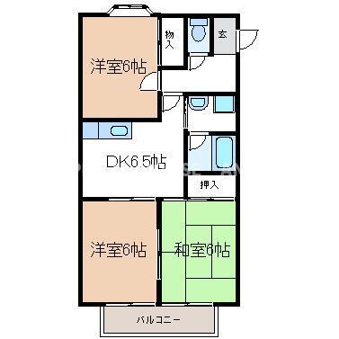 フェリス的場丘（203） 間取り図画像